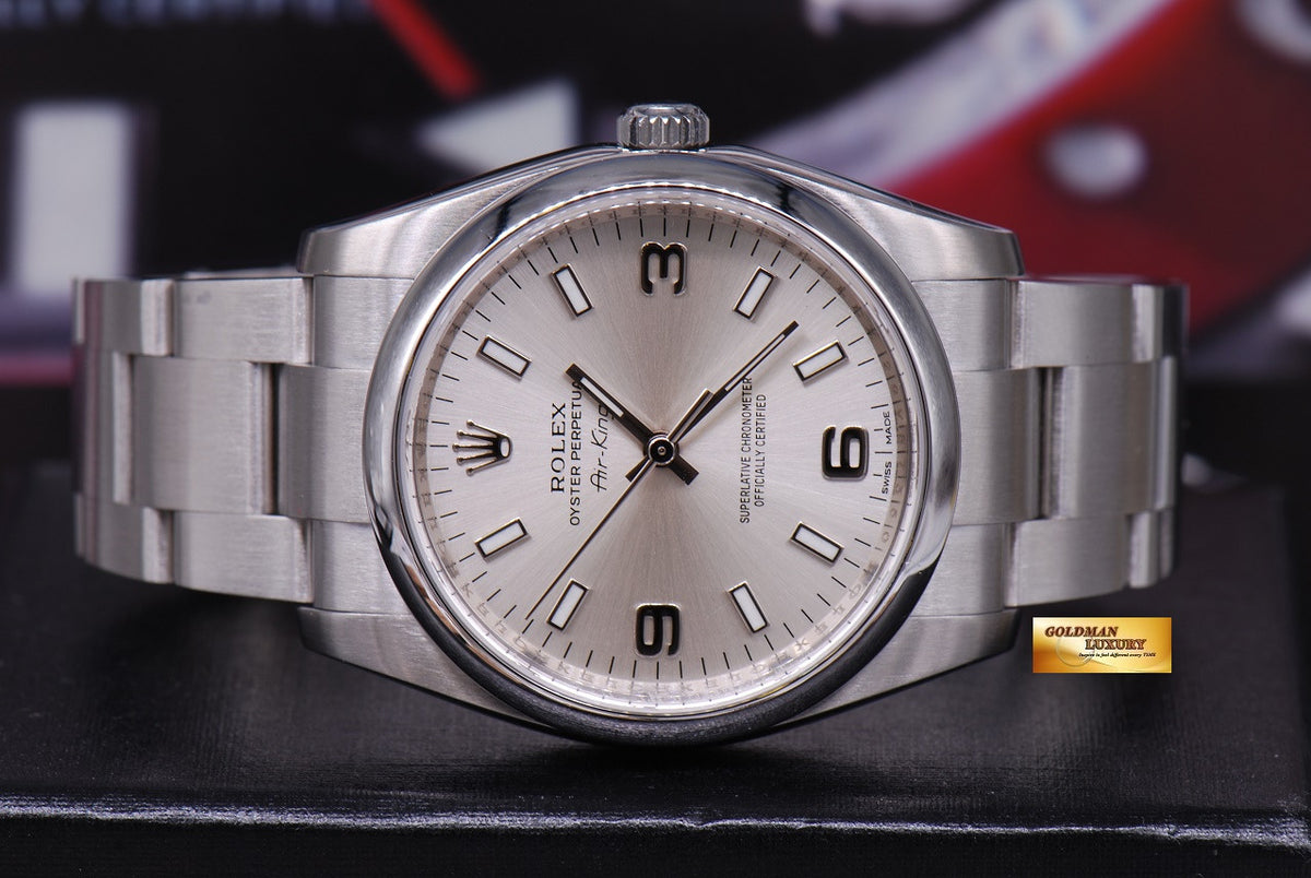 [SOLD] ROLEX OYSTER AIR-KING 35mm Ref 114200 SILVER (MINT)