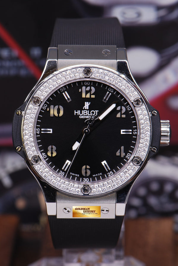 [SOLD] HUBLOT BIG BANG 41mm LADIES DIAMONDS BEZEL QUARTZ 361.SX.1270.RX (MINT)