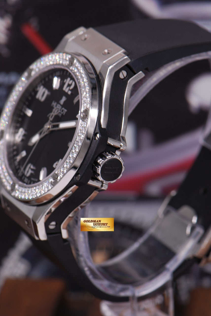 [SOLD] HUBLOT BIG BANG 41mm LADIES DIAMONDS BEZEL QUARTZ 361.SX.1270.RX (MINT)