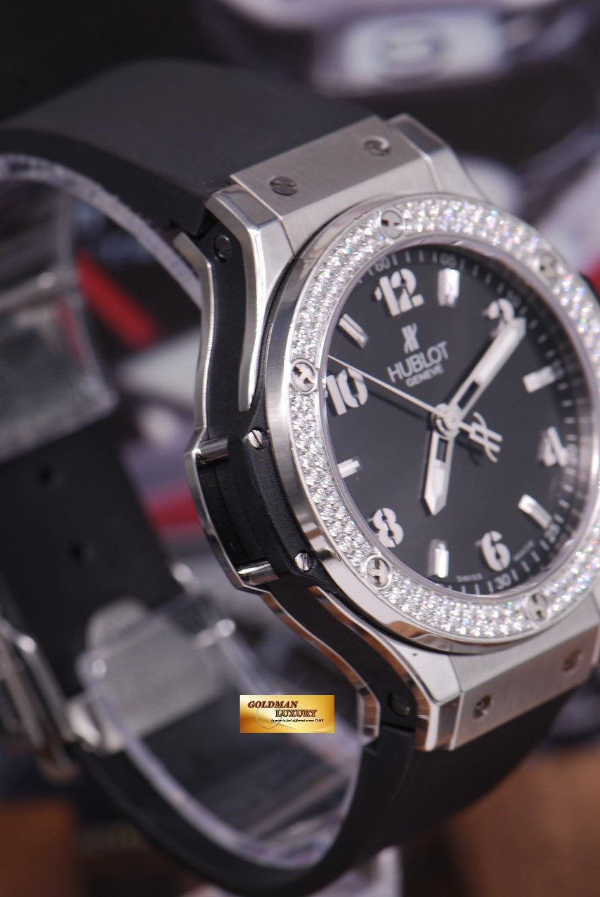 [SOLD] HUBLOT BIG BANG 41mm LADIES DIAMONDS BEZEL QUARTZ 361.SX.1270.RX (MINT)