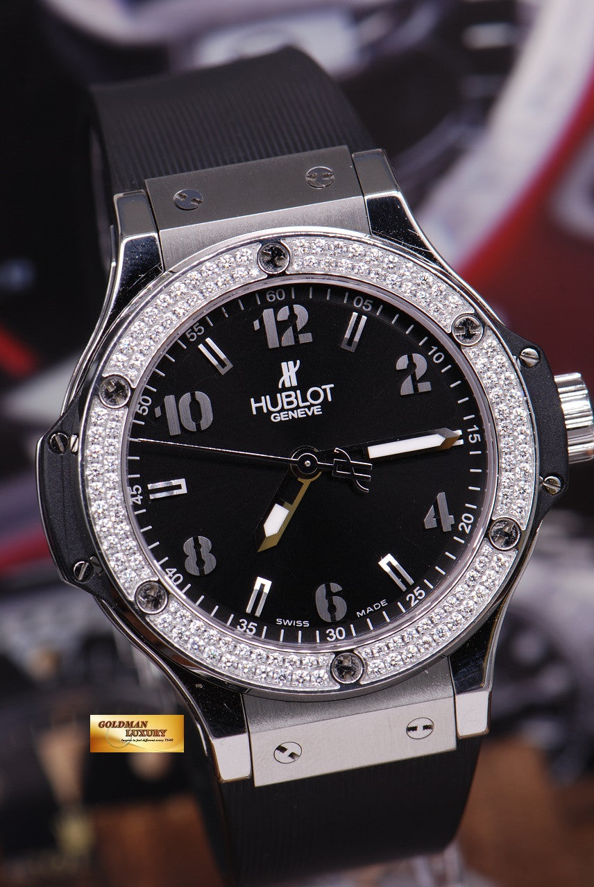 [SOLD] HUBLOT BIG BANG 41mm LADIES DIAMONDS BEZEL QUARTZ 361.SX.1270.RX (MINT)
