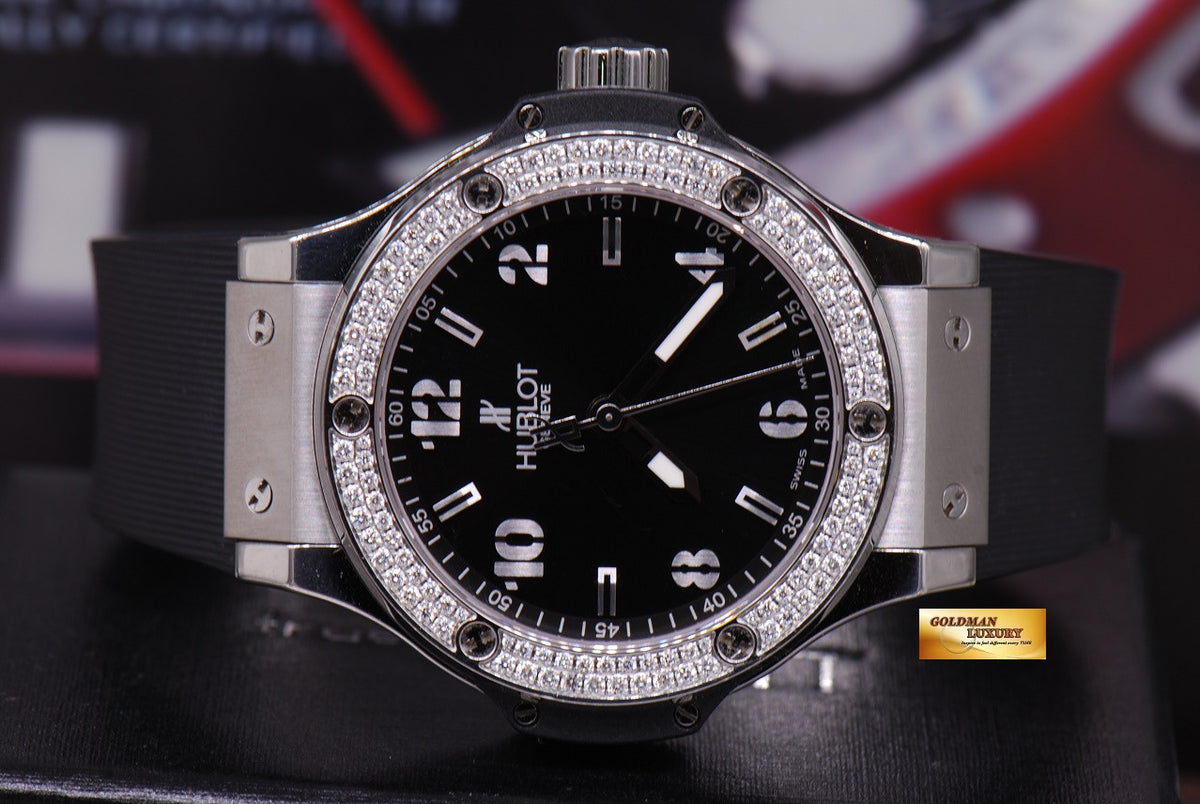 [SOLD] HUBLOT BIG BANG 41mm LADIES DIAMONDS BEZEL QUARTZ 361.SX.1270.RX (MINT)