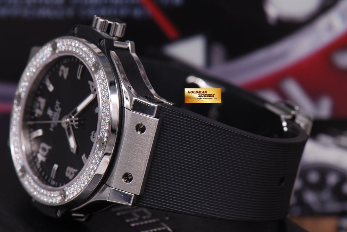 [SOLD] HUBLOT BIG BANG 41mm LADIES DIAMONDS BEZEL QUARTZ 361.SX.1270.RX (MINT)