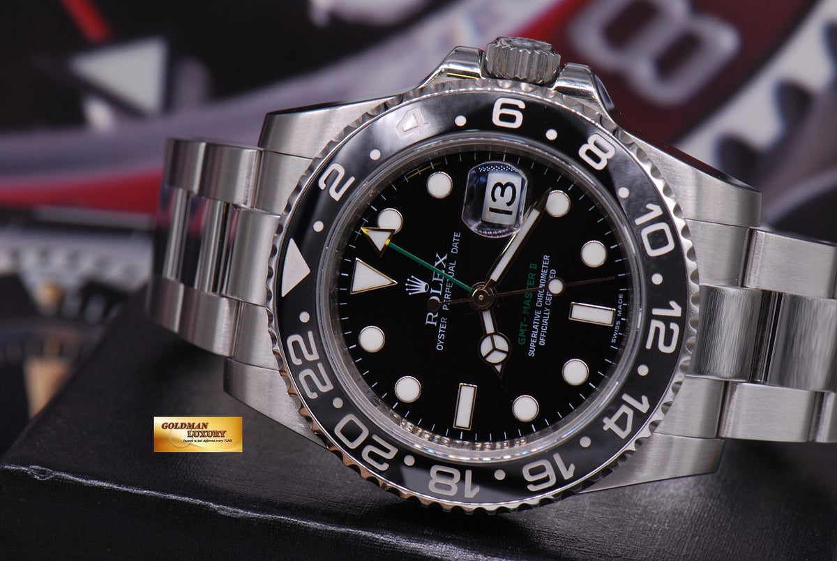 [SOLD] ROLEX OYSTER PERPETUAL GMT-MASTER II CERAMIC BLACK (MINT)