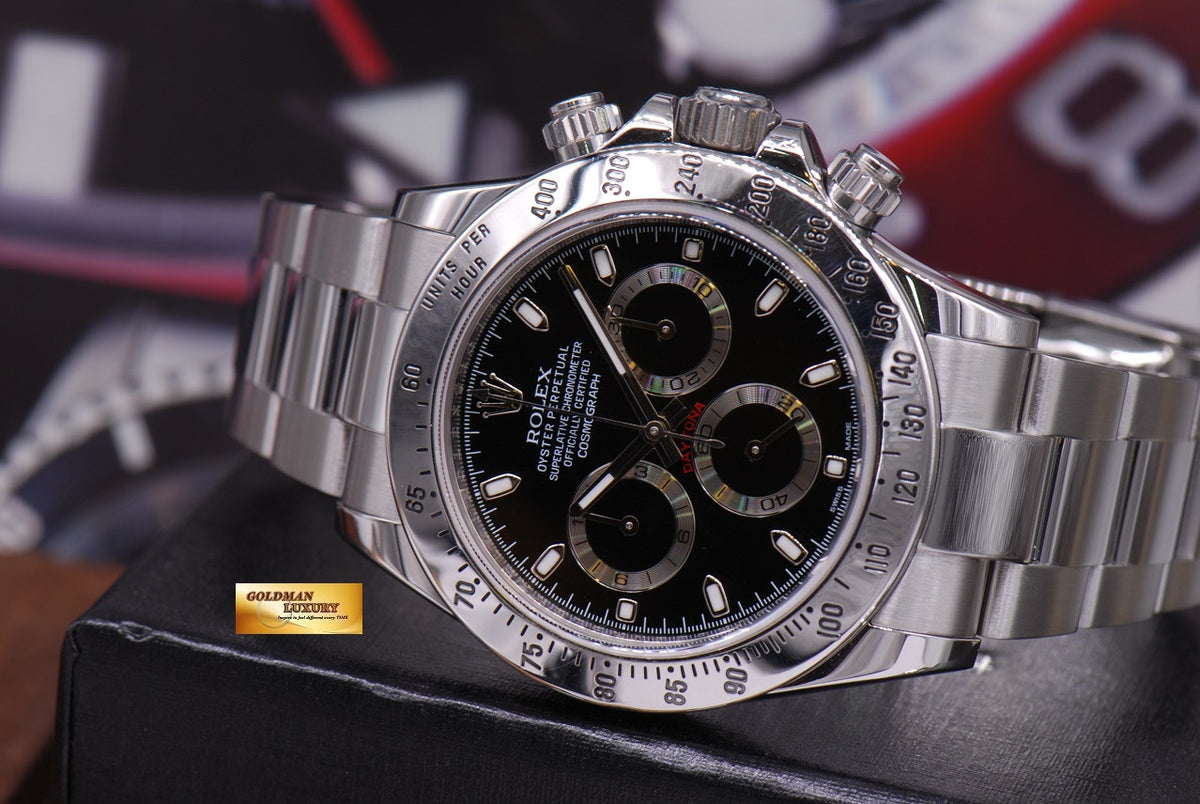 [SOLD] ROLEX OYSTER PERPETUAL DAYTONA STAINLESS STEEL CHRONOGRAPH BLACK Ref : 116520 (MINT)