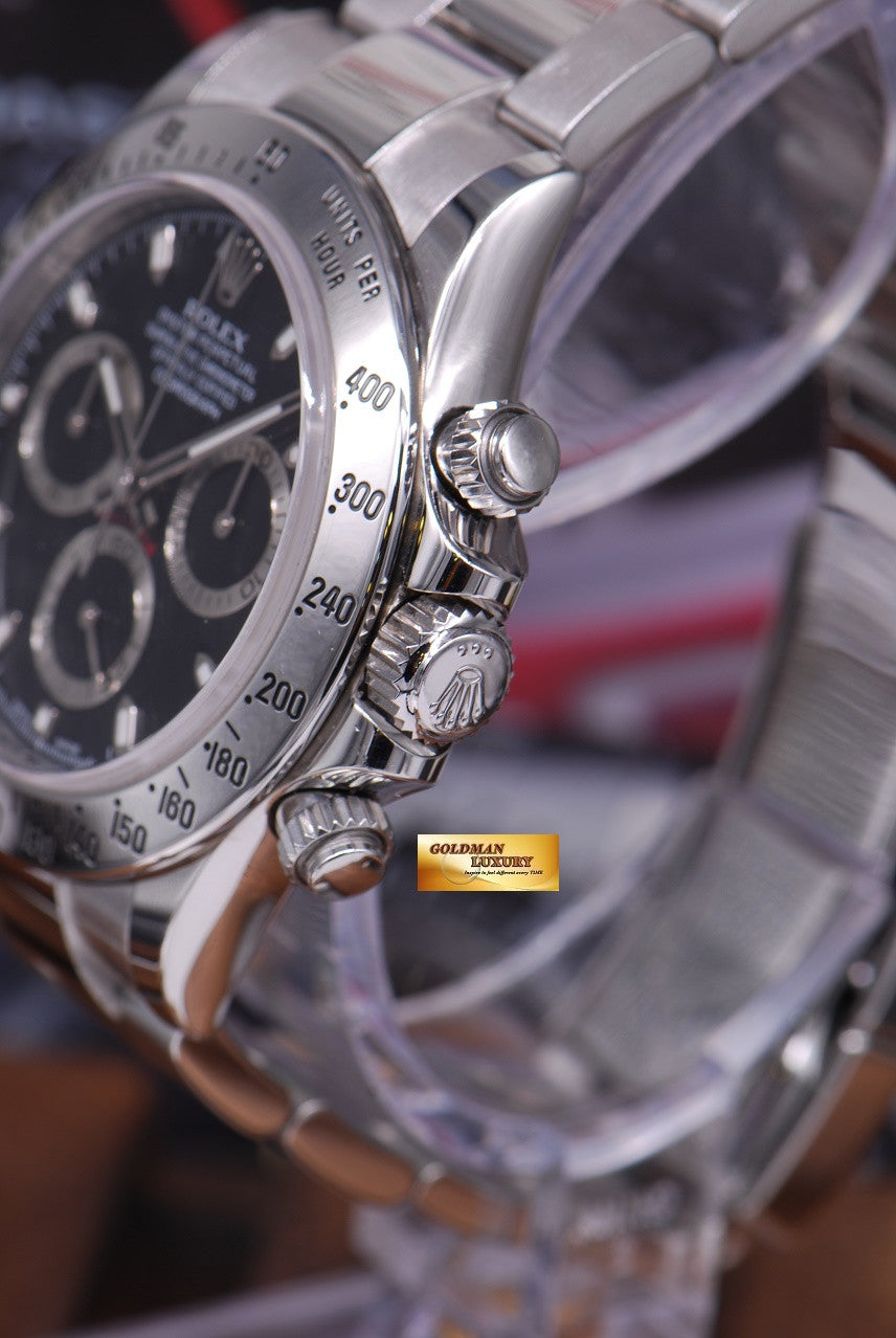 [SOLD] ROLEX OYSTER PERPETUAL DAYTONA STAINLESS STEEL CHRONOGRAPH BLACK Ref : 116520 (MINT)