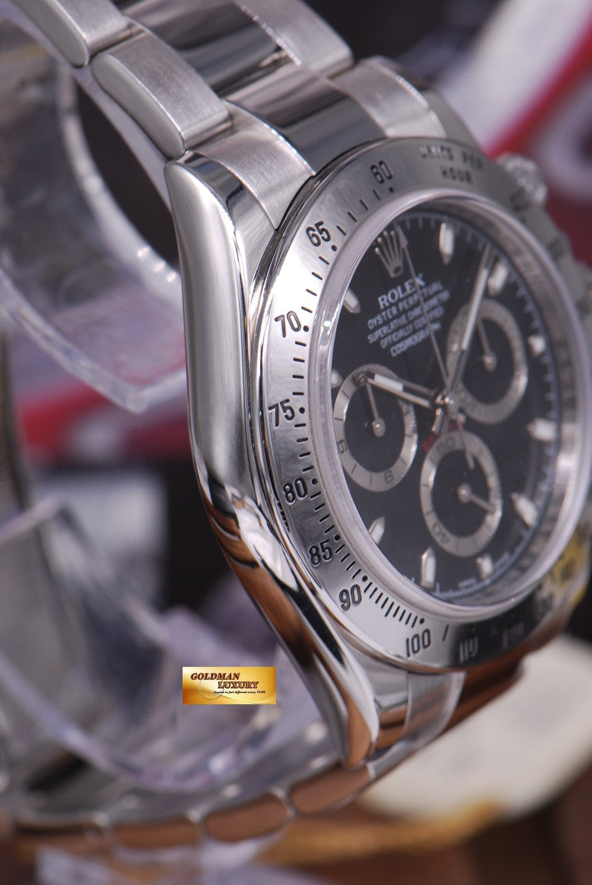 [SOLD] ROLEX OYSTER PERPETUAL DAYTONA STAINLESS STEEL CHRONOGRAPH BLACK Ref : 116520 (MINT)