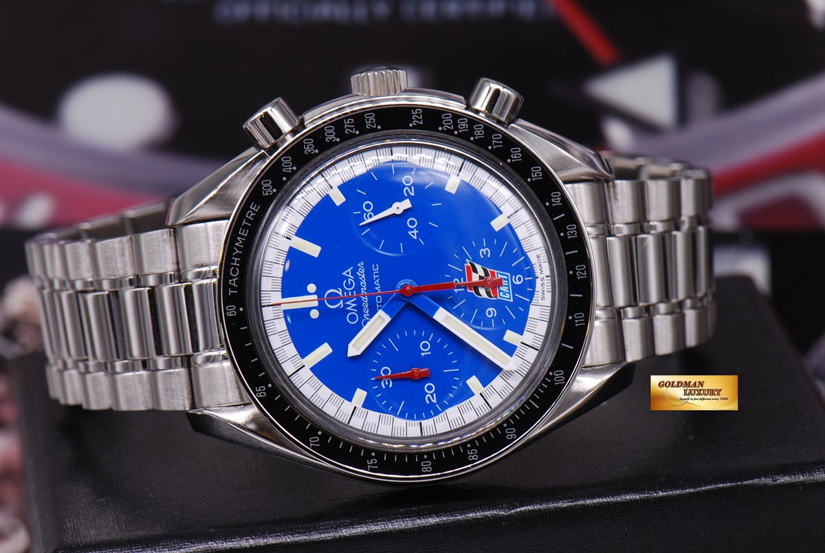 [SOLD] OMEGA SPEEDMASTER “KART RACING” BLUE CHRONOGRAPH 38mm AUTOMATIC (MINT)