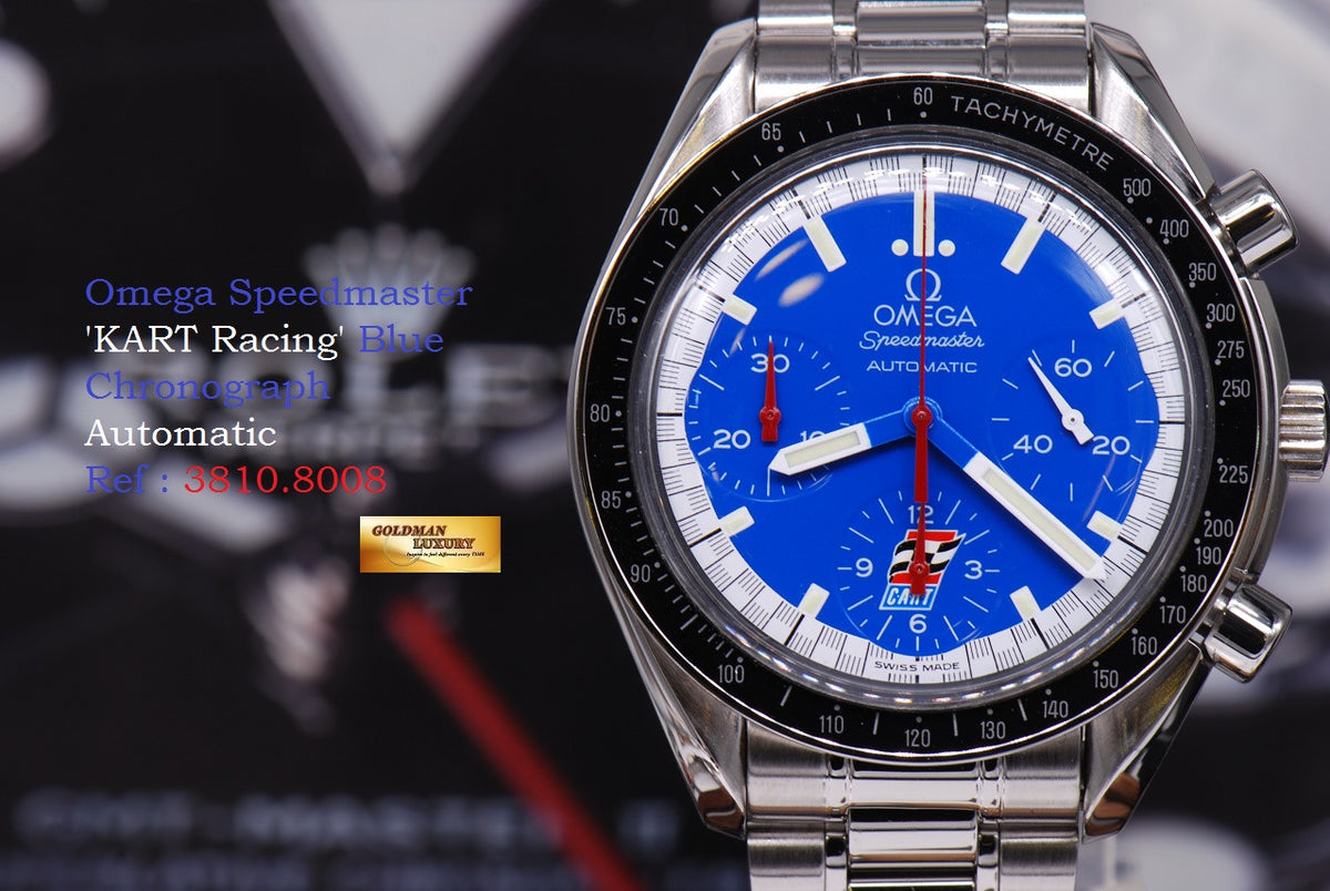 [SOLD] OMEGA SPEEDMASTER “KART RACING” BLUE CHRONOGRAPH 38mm AUTOMATIC (MINT)