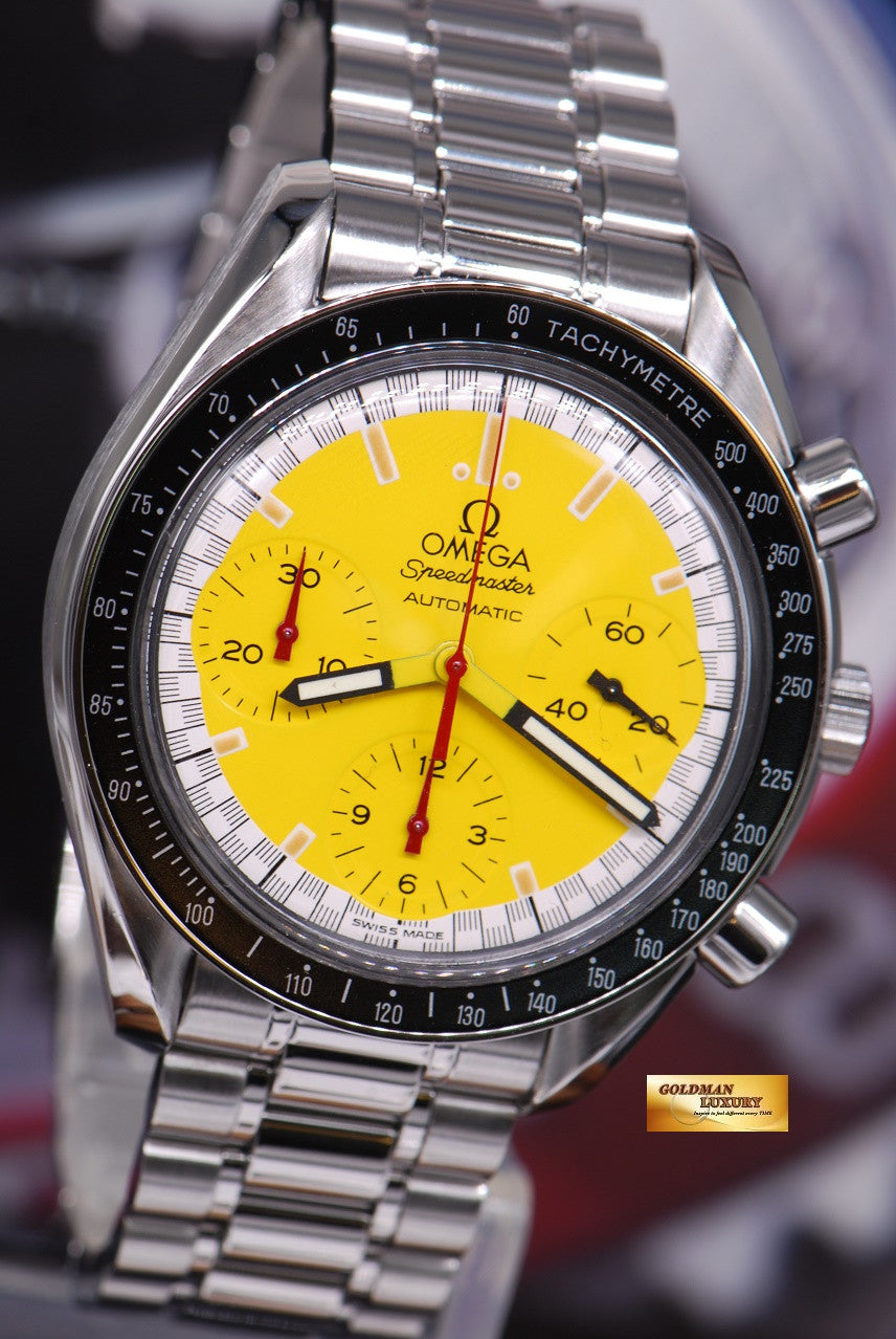 [SOLD] OMEGA SPEEDMASTER “SCHUMACHER” YELLOW CHRONOGRAPH 38mm AUTOMATIC (MINT)
