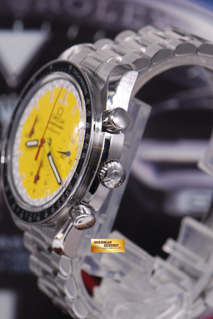 [SOLD] OMEGA SPEEDMASTER “SCHUMACHER” YELLOW CHRONOGRAPH 38mm AUTOMATIC (MINT)