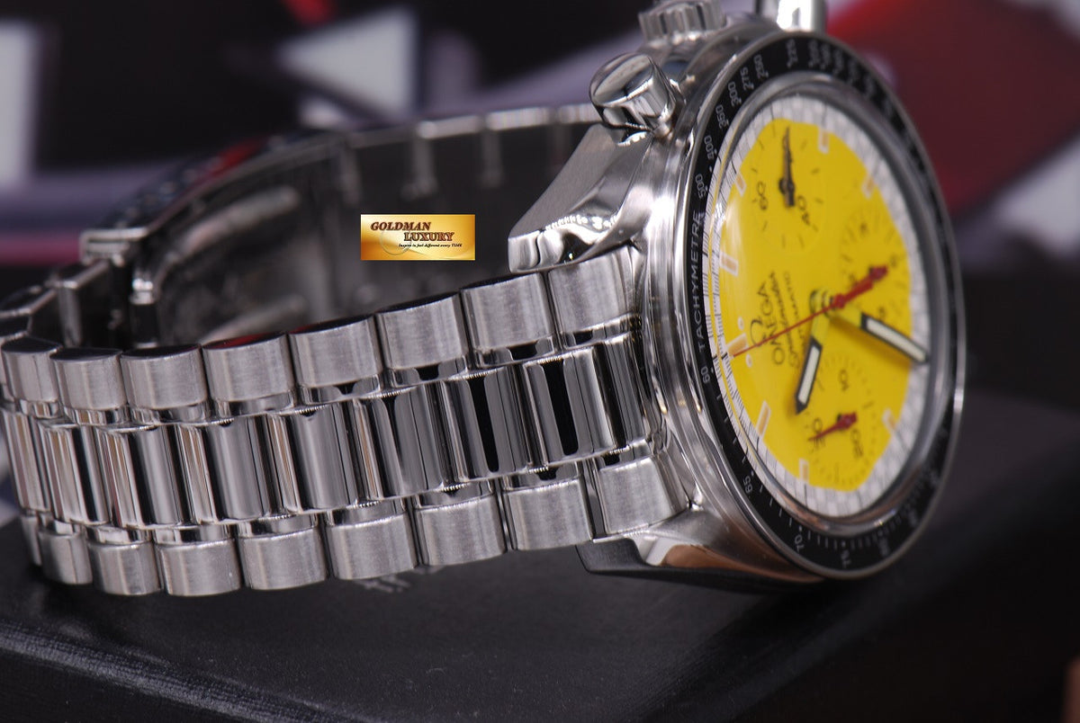 [SOLD] OMEGA SPEEDMASTER “SCHUMACHER” YELLOW CHRONOGRAPH 38mm AUTOMATIC (MINT)