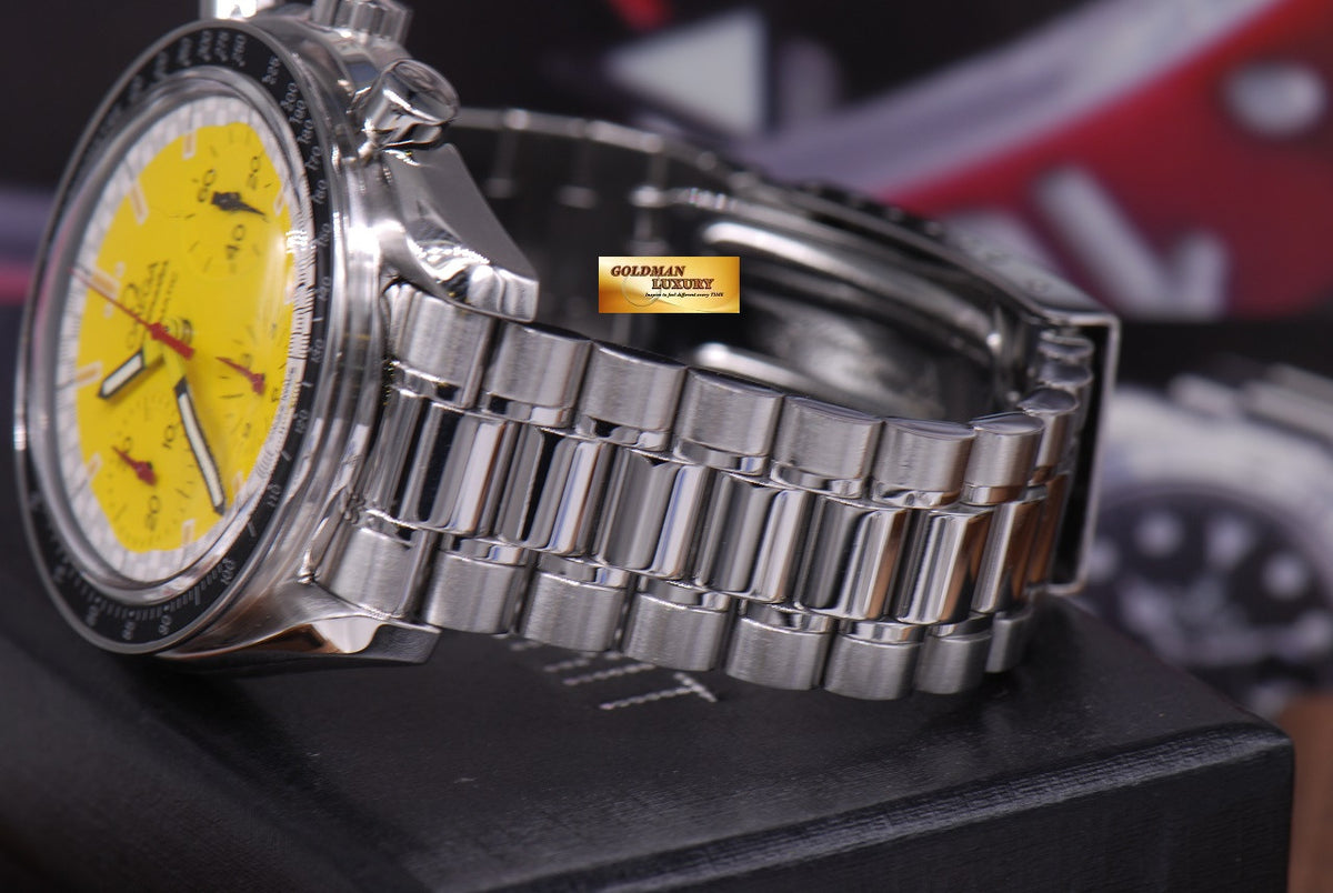 [SOLD] OMEGA SPEEDMASTER “SCHUMACHER” YELLOW CHRONOGRAPH 38mm AUTOMATIC (MINT)