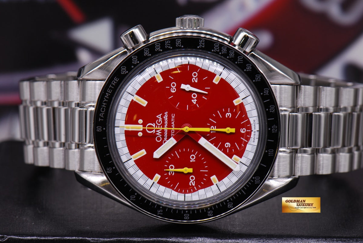 [SOLD] OMEGA SPEEDMASTER “SCHUMACHER” RED CHRONOGRAPH 38mm AUTOMATIC (MINT)