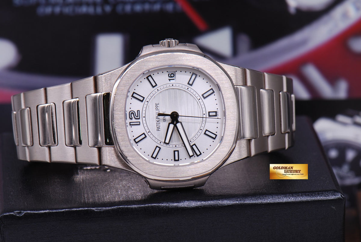 [SOLD] PATEK PHILIPPE NAUTILUS 18K WHITE GOLD LADIES QUARTZ 7011 / 1G (MINT)