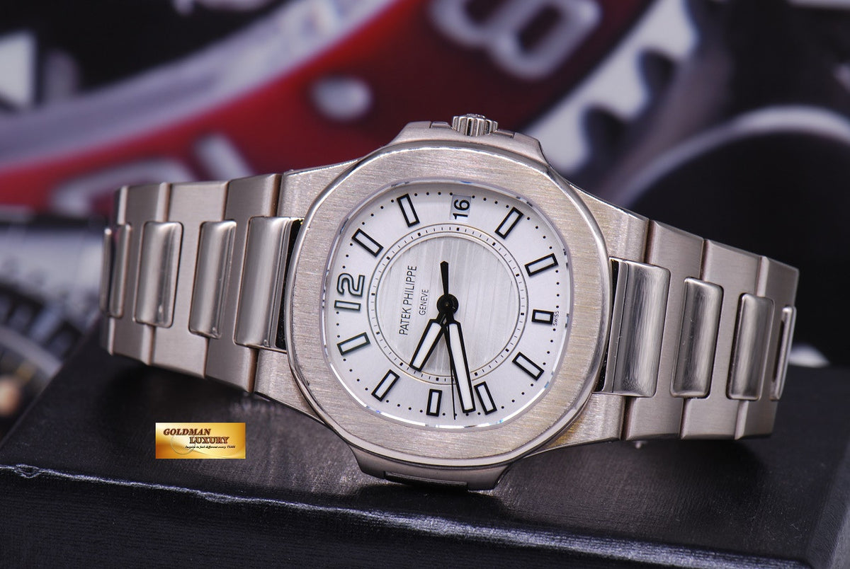 [SOLD] PATEK PHILIPPE NAUTILUS 18K WHITE GOLD LADIES QUARTZ 7011 / 1G (MINT)