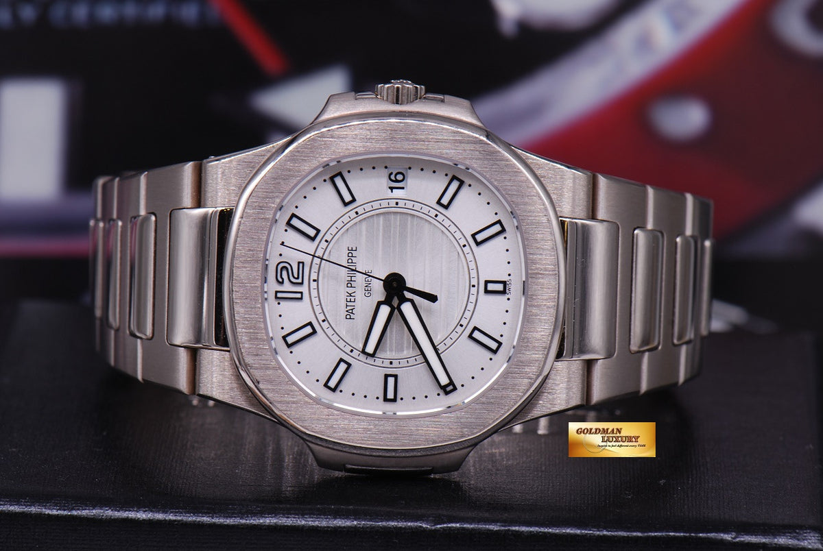 [SOLD] PATEK PHILIPPE NAUTILUS 18K WHITE GOLD LADIES QUARTZ 7011 / 1G (MINT)