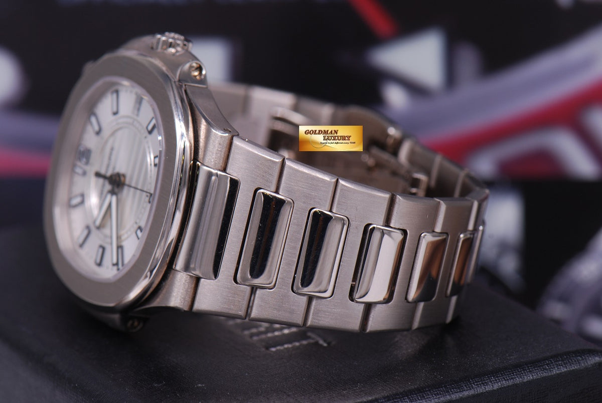 [SOLD] PATEK PHILIPPE NAUTILUS 18K WHITE GOLD LADIES QUARTZ 7011 / 1G (MINT)