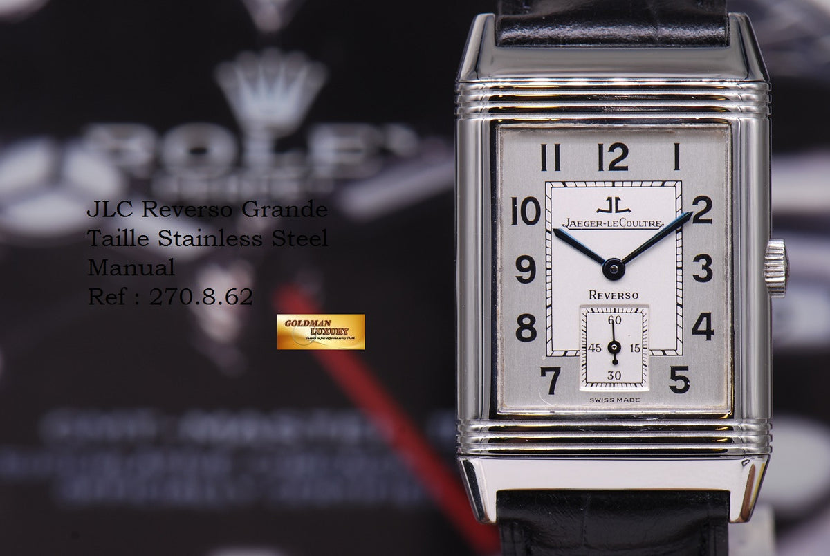 [SOLD] JAEGER Le-COULTRE REVERSO GRANDE TAILLE SS MANUAL 270.8.62 (MINT)