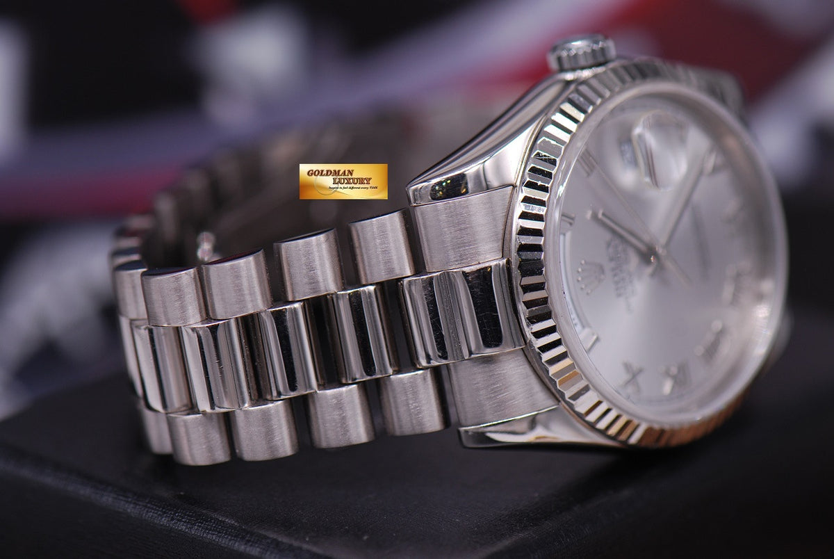 [SOLD] ROLEX OYSTER DAY-DATE PRESIDENT 18K WHITE GOLD AUTOMATIC 118239 (MINT)
