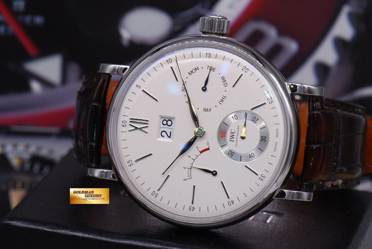 [SOLD] IWC PORTOFINO 8 DAYS POWER RESERVE BIG DATE 45mm MANUAL WINDING WHITE (MINT)