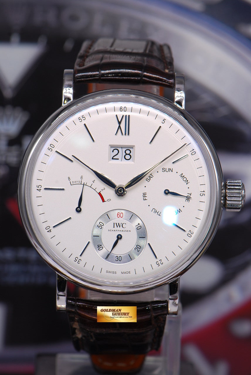 [SOLD] IWC PORTOFINO 8 DAYS POWER RESERVE BIG DATE 45mm MANUAL WINDING WHITE (MINT)