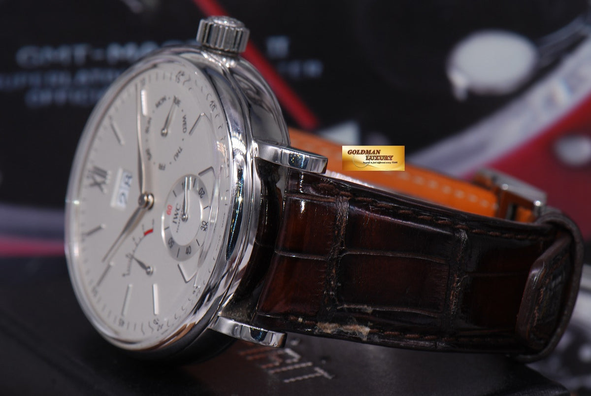 [SOLD] IWC PORTOFINO 8 DAYS POWER RESERVE BIG DATE 45mm MANUAL WINDING WHITE (MINT)