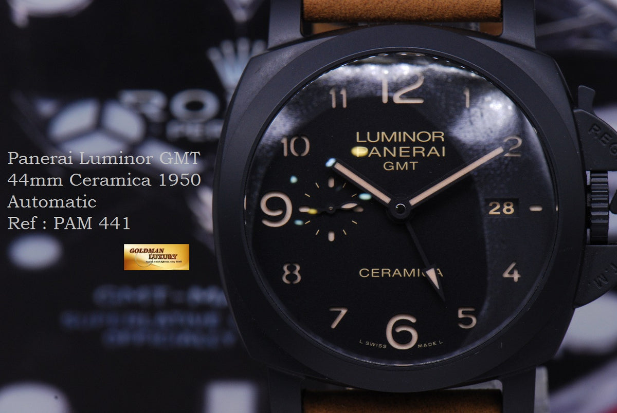 [SOLD] PANERAI LUMINOR GMT CERAMICA PAM 441 AUTOMATIC (MINT)