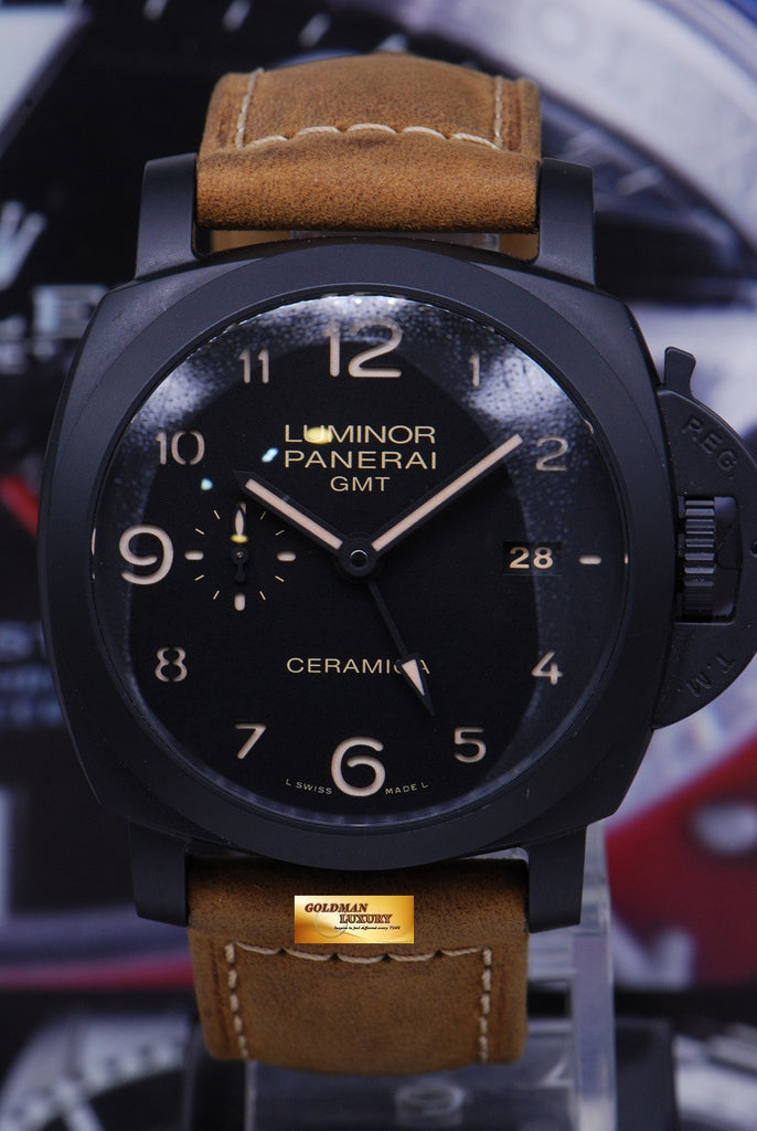 SOLD PANERAI LUMINOR GMT CERAMICA PAM 441 AUTOMATIC MINT Goldman Luxury