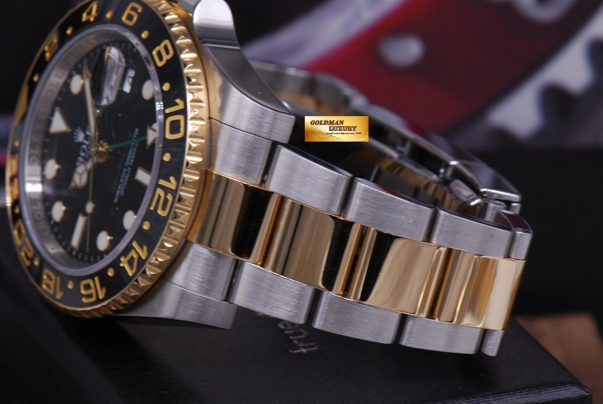 [SOLD] ROLEX OYSTER PERPETUAL GMT-MASTER II HALF-GOLD CERAMIC BEZEL Ref 116713LN (MINT)