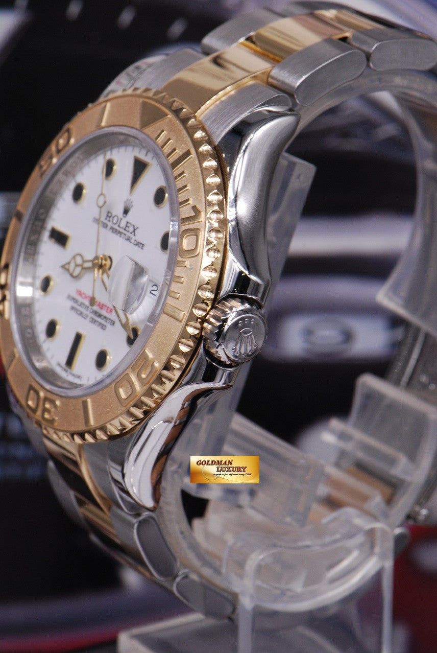 [SOLD] ROLEX OYSTER PERPETUAL YACHT-MASTER HALF-GOLD WHITE ONYX DIAL (MINT)