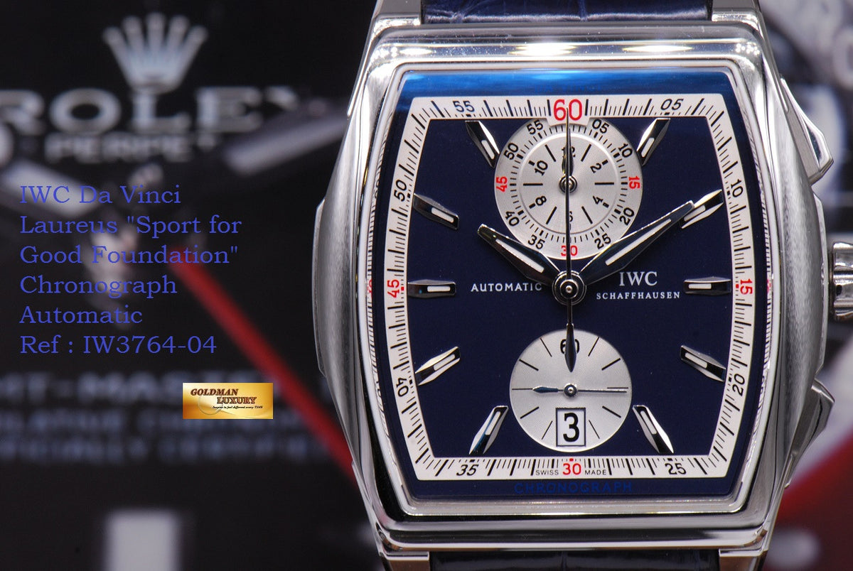 [SOLD] IWC DA VINCI LAUREUS CHRONOGRAPH “SPORT FOR GOOD FOUNDATION” AUTOMATIC BLUE (MINT)