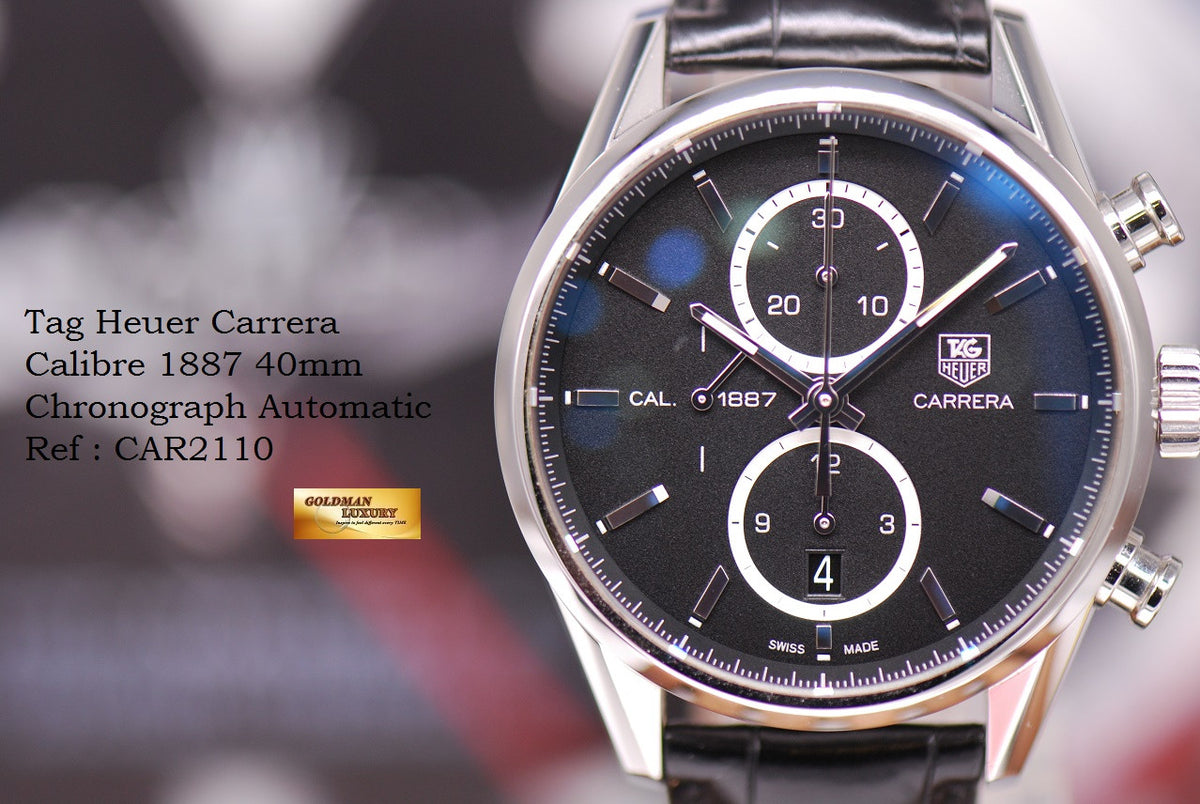 SOLD] TAG HEUER CARRERA CAL.1887 CHRONOGRAPH AUTOMATIC BLACK