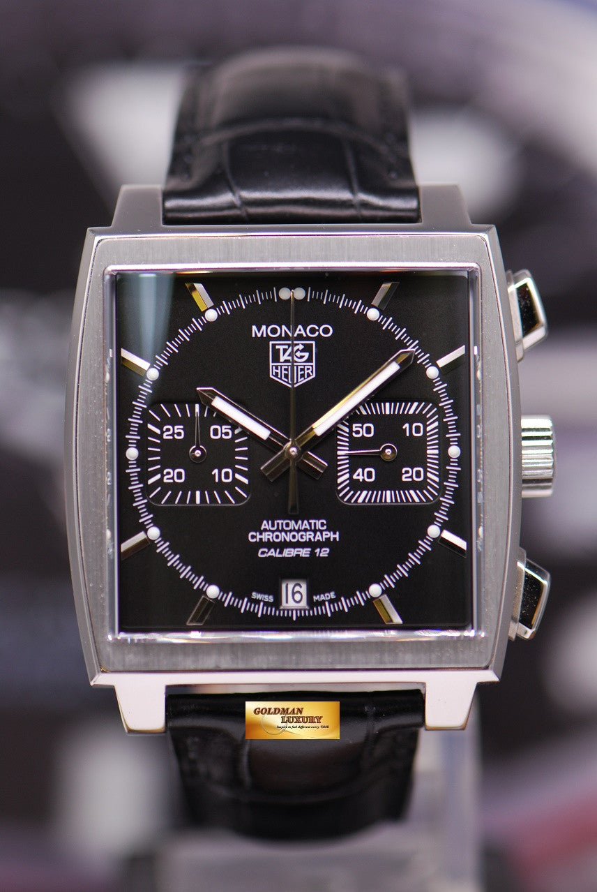 [SOLD] TAG HEUER MONACO CALIBRE 12 CHRONOGRAPH AUTOMATIC BLACK (MINT)