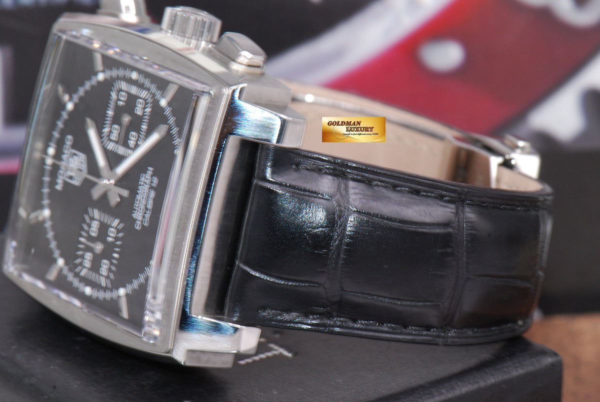 [SOLD] TAG HEUER MONACO CALIBRE 12 CHRONOGRAPH AUTOMATIC BLACK (MINT)