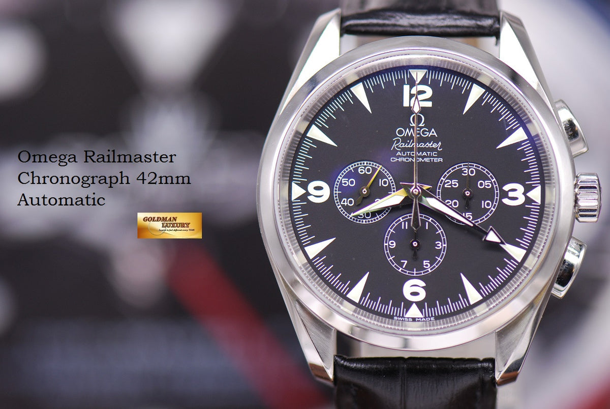 [SOLD] OMEGA AQUA TERRA RAILMASTER 42mm CHRONOGRAPH AUTOMATIC BLACK (NEAR MINT)