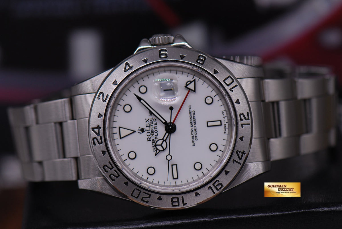 [SOLD] ROLEX OYSTER PERPETUAL EXPLORER II REF 16570 WHITE (MINT)