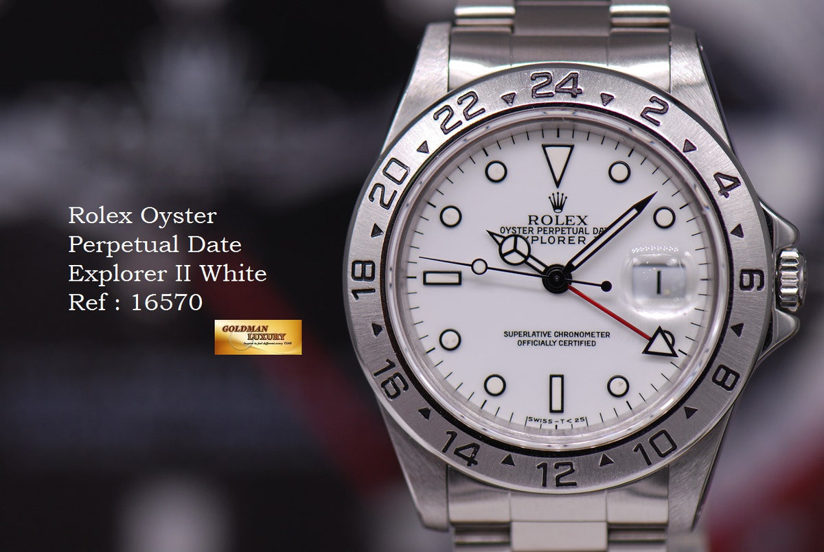 [SOLD] ROLEX OYSTER PERPETUAL EXPLORER II REF 16570 WHITE (MINT)