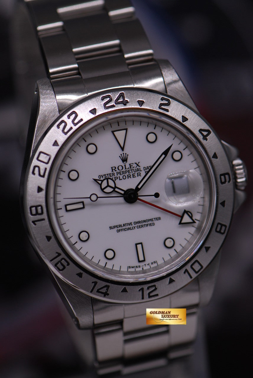 [SOLD] ROLEX OYSTER PERPETUAL EXPLORER II REF 16570 WHITE (MINT)