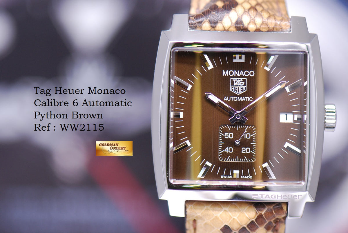 [SOLD] TAG HEUER MONACO CALIBRE 6 AUTOMATIC PYTHON WW2115 (MINT)