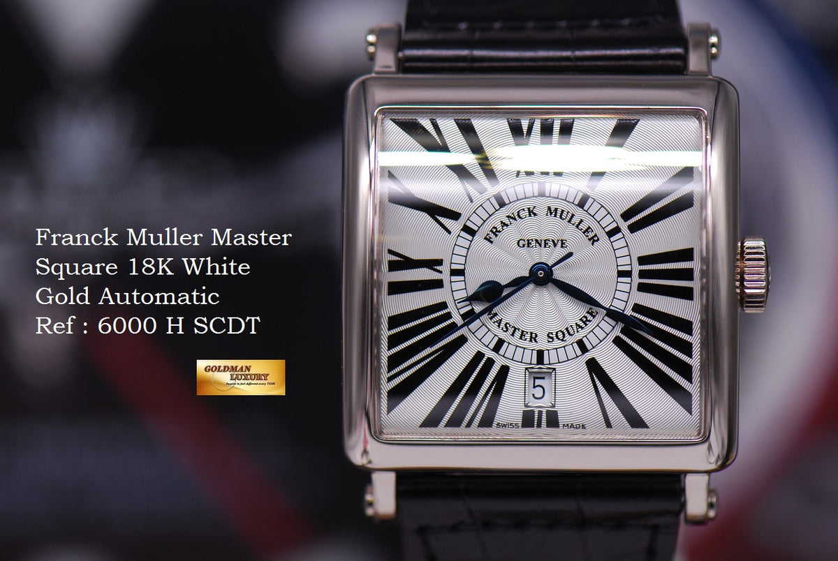 [SOLD] FRANCK MULLER MASTER SQUARE 18K WHITE GOLD AUTOMATIC 6000 H SCDT (MINT)