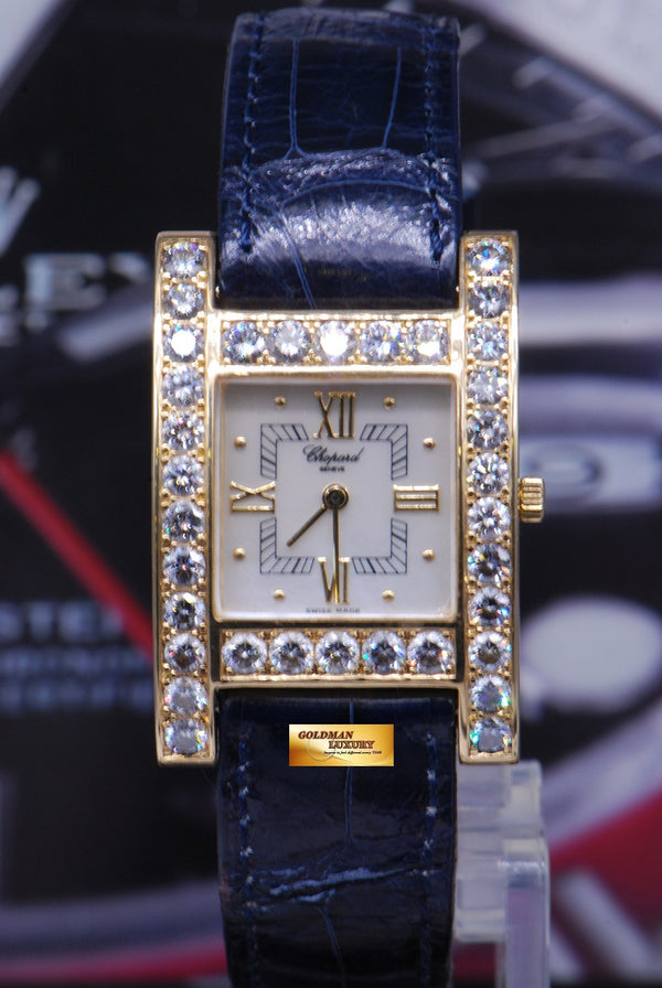 [SOLD] CHOPARD H DIAMOND 18K YELLOW GOLD LADIES MOP QUARTZ 13/6621 (NEAR MINT)