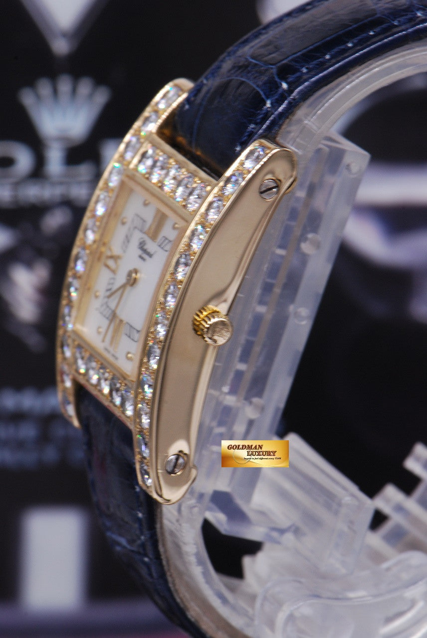 [SOLD] CHOPARD H DIAMOND 18K YELLOW GOLD LADIES MOP QUARTZ 13/6621 (NEAR MINT)