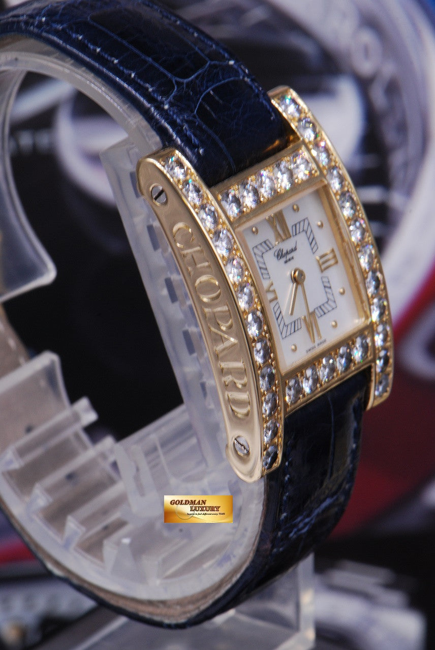 [SOLD] CHOPARD H DIAMOND 18K YELLOW GOLD LADIES MOP QUARTZ 13/6621 (NEAR MINT)