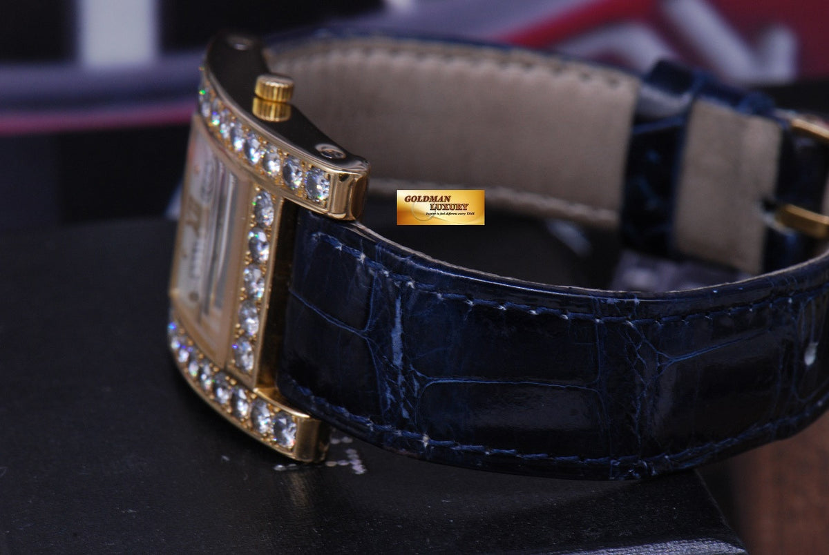 [SOLD] CHOPARD H DIAMOND 18K YELLOW GOLD LADIES MOP QUARTZ 13/6621 (NEAR MINT)