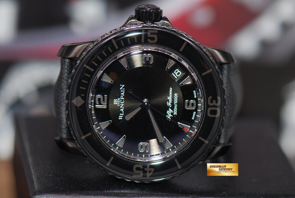 [SOLD] BLANCPAIN FIFTY FATHOM “BLACK KNIGHT” DLC COATED 45mm AUTOMATIC (MINT)
