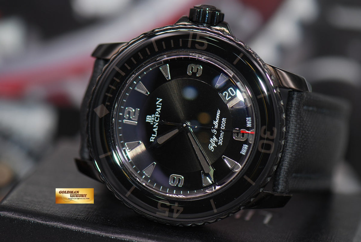 [SOLD] BLANCPAIN FIFTY FATHOM “BLACK KNIGHT” DLC COATED 45mm AUTOMATIC (MINT)