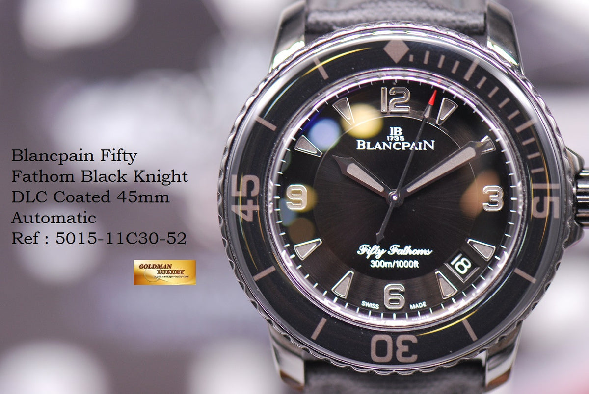[SOLD] BLANCPAIN FIFTY FATHOM “BLACK KNIGHT” DLC COATED 45mm AUTOMATIC (MINT)