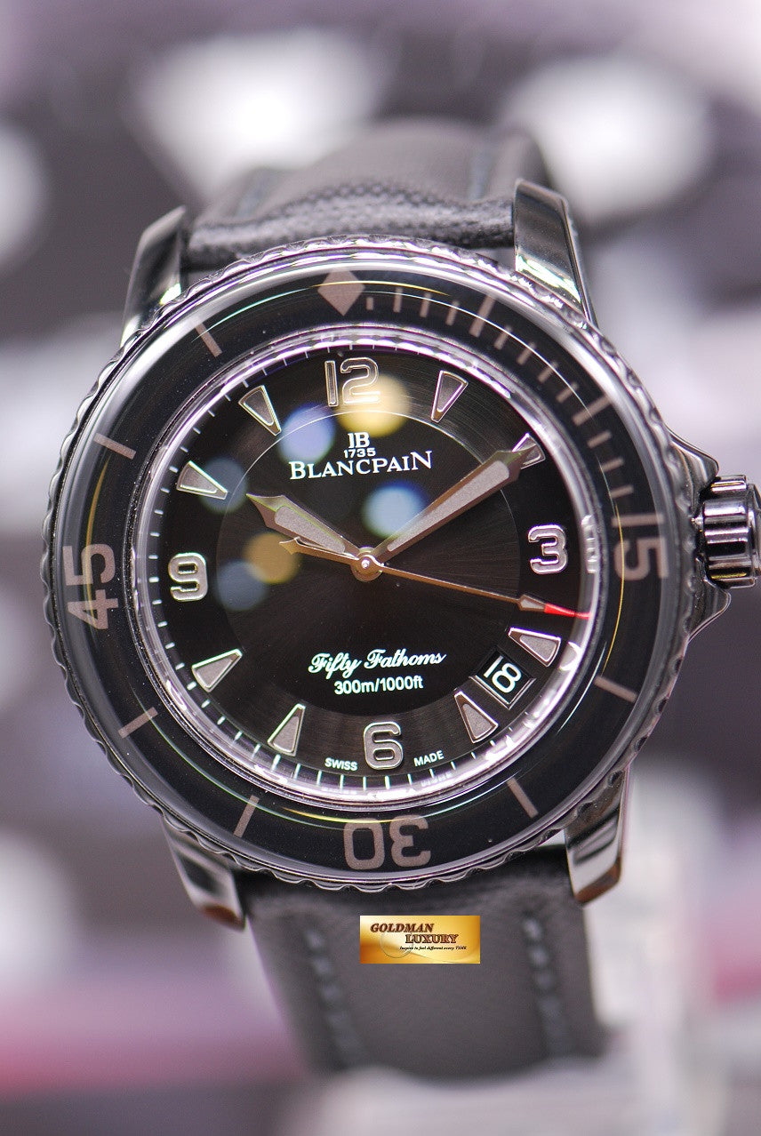 [SOLD] BLANCPAIN FIFTY FATHOM “BLACK KNIGHT” DLC COATED 45mm AUTOMATIC (MINT)