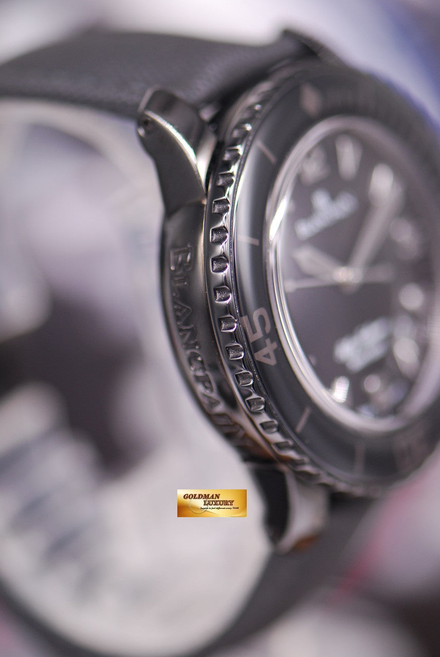 [SOLD] BLANCPAIN FIFTY FATHOM “BLACK KNIGHT” DLC COATED 45mm AUTOMATIC (MINT)
